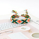 Polyester Braided Rhombus Pattern Cord Bracelet(FIND-PW0013-004A-02)-1