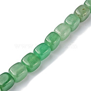 Natural Green Aventurine Beads Strands, Cuboid, 8.5~11x7.5~9x7.5~9mm, Hole: 1.2mm, about 20pcs/strand, 7.72~8.74 inch(19.6~22.2cm)(G-F743-02G)