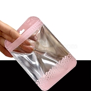 50Pcs Rectangle Plastic Zip Lock Gift Bags, Self Sealing Reclosable Package Pouches for Pen Keychain Watch Storage, Pink, 11x7cm(PW-WG44359-06)