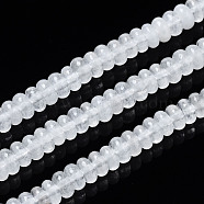 Natural Crackle Quartz Beads Strands, Rondelle, 4~5x2mm, Hole: 0.8mm, about 165~170pcs/strand, 14.96~15.35 inch(38~39cm)(G-S366-098)