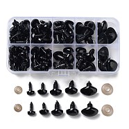 106Pcs Triangle Plastic Doll Craft Safety Noses, with 106Pcs Spacer, Toy Accessories, Black, 9x6x15.5mm(DIY-P081-A06)