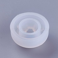 Transparent DIY Ring Silicone Molds, Resin Casting Molds, For UV Resin, Epoxy Resin Jewelry Making, Cat Ear, White, 28x16mm(DIY-WH0128-04B)