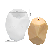 DIY Geometrical Shape Candle Silicone Molds, for 3D Scented Candle Making, White, 8.6x8.9x11.5cm(CAND-PW0008-32A)