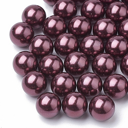 ABS Plastic Beads, Imitation Pearl, No Hole, Round, Purple, 10mm(SACR-R780-10mm-Z20)