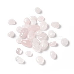 Natural Rose Quartz Beads, Tumbled Stone, No Hole/Undrilled, Nuggets, 11~20x10.5~13.5x5.5~9.5mm, about 185pcs/500g(G-A023-04)