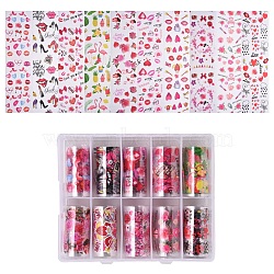 Nail Art Transfer Stickers, Nail Decals, DIY Nail Tips Decoration for Women, Valentine's day Themed Pattern, Mixed Color, 40mm, anout 1m/roll, 10rolls/box(MRMJ-T063-230)