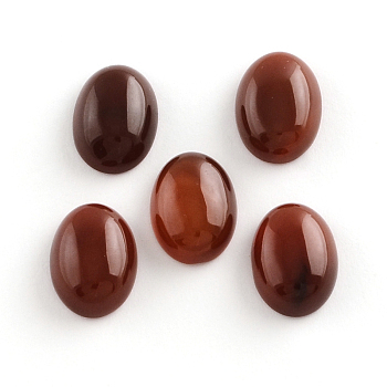 Natural Red Agate Gemstone Cabochons, Oval, 18x13x6~7mm