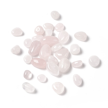 Natural Rose Quartz Beads, Tumbled Stone, No Hole/Undrilled, Nuggets, 11~20x10.5~13.5x5.5~9.5mm, about 185pcs/500g