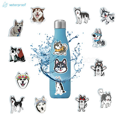 50Pcs 50 Styles Paper Siberian Husky Dog Stickers Sets(STIC-P004-21)-8