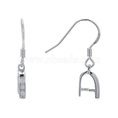 крючки для серег из серебра 925 пробы с родиевым покрытием 925(STER-I009-07P)-2