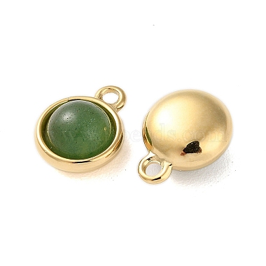 breloques demi-rondes aventurine verte naturelle(STAS-L022-397B-G)-2