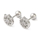 Flat Round Brass Micro Pave Clear Cubic Zirconia Ear Plug Gauges(EJEW-L289-02P-03)-1