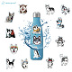 50Pcs 50 Styles Paper Siberian Husky Dog Stickers Sets(STIC-P004-21)-8