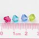 Mixed Color Chunky Dyed Transparent Acrylic Faceted Bicone Spacer Beads for Kids Jewelry(X-DBB6mm)-4