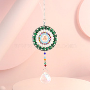 Crystals Pendants Decoration, with Gemstone Beads, for Home, Garden Decoration, 350mm(PW-WG20337-09)