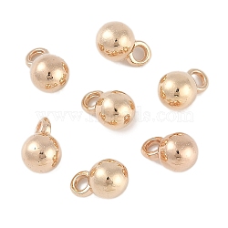 CCB Plastic Charms, Round, Light Gold, 9x5.5mm, Hole: 1.5mm(FIND-U001-09KCG-03)