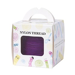 Nylon Thread with One Nylon Thread inside, Stronger than NWIR-R006- Series, Purple, 1mm, about 153.1 yards(140m)/roll(NWIR-JP0011-1mm-138)