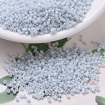MIYUKI Delica Beads, Cylinder, Japanese Seed Beads, 11/0, (DB0209) Opaque Light Gray Luster, 1.3x1.6mm, Hole: 0.8mm, about 10000pcs/bag, 50g/bag