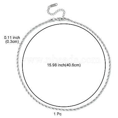 304 collar de cadena de cuerda de acero inoxidable para hombres y mujeres(NJEW-YW0001-19)-3