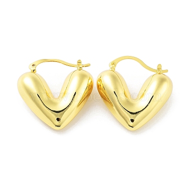 Heart Brass Earrings