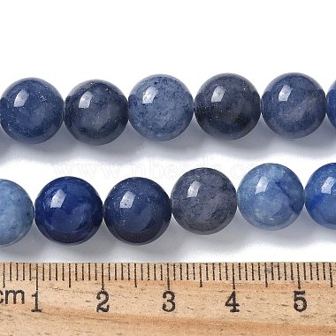 Natural Blue Aventurine(Dyed and Heated) Beads Strands(G-U015-10MM-01)-5