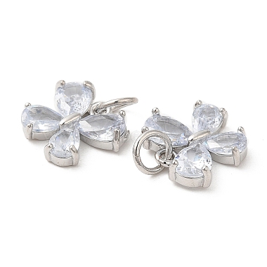 Rack Plating Brass Pave Clear Cubic Zirconia Butterfly Charms(KK-Z026-03P)-2