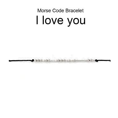 Unisex Adjustable Morse Code Bracelets(BJEW-JB04988-04)-2