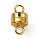 Column Brass Magnetic Clasps with Loops(KK-M064-G-NR)-3