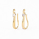 Brass Micro Pave Clear Cubic Zirconia Earring Hooks(X-ZIRC-S068-005-NF)-1