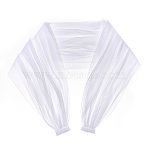 Detachable Polyester Bridal Lace Shawls, Bolero Shrug Shawl, Wedding Floral Lace Cape, with Iron Clip, White, 1080x50~52mm(AJEW-WH0348-22A)