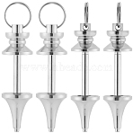 6Pcs Brass Findings, Pendant Bails, Pendulum, Platinum, 42x12mm, Hole: 9mm(KK-SC0005-38)