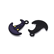 Halloween Theme Spray Painted Alloy Enamel Pendants, Cadmium Free & Nickel Free & Lead Free, Hat, 23x19x1mm, Hole: 2mm(ENAM-T020-09L)