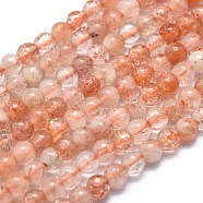 Natural Sunstone Beads Strands, Round, 3mm, Hole: 0.5mm, about 130pcs/Strand, 15.35 inch(39cm)(G-K305-11-A)