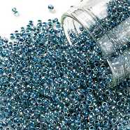 TOHO Round Seed Beads, Japanese Seed Beads, (782) Inside Color AB Crystal/Capri Lined, 11/0, 2.2mm, Hole: 0.8mm, about 5555pcs/50g(SEED-XTR11-0782)