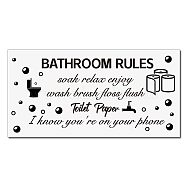 PVC Wall Stickers, for Bathroom Toilet Wall Decoration, Word, 590x300mm(DIY-WH0385-003)