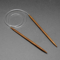 Rubber Wire Bamboo Circular Knitting Needles, More Size Available, Saddle Brown, 780~800x6.5mm(TOOL-R056-6.5mm-02)