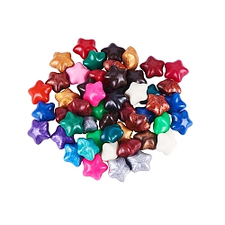 Wax Beads, Star, No Hole, Mixed Color, 12mm, about 1427pcs/793g(DIY-WH0002-08)