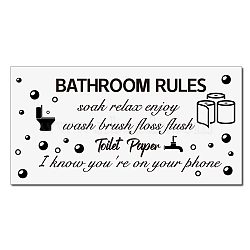 PVC Wall Stickers, for Bathroom Toilet Wall Decoration, Word, 590x300mm(DIY-WH0385-003)