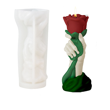 3D Holy Cup DIY Candle Silicone Statue Molds, for Portrait Sculpture Portrait Sculpture Scented Candle Making, June Rose, 16.2x7.5x6.3cm, Inner Diameter: 5.6cm