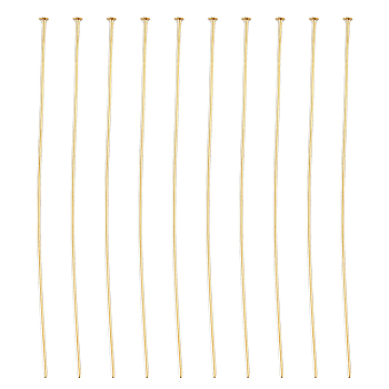 150Pcs Brass Flat Head Pins, Long-Lasting Plated, Real 18K Gold Plated, 24 Gauge, 51x0.5mm