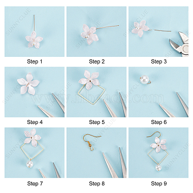 DIY Flower Dangle Earring Making Kit(DIY-SC0020-07)-4