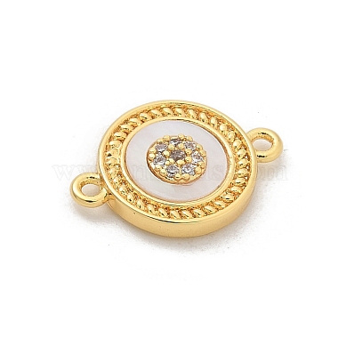 Brass Micro Pave Clear Cubic Zirconia Connector Charms(KK-M303-04G-05)-2