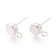 Brass Stud Earring Findings(KK-WH0065-09A-S)-3
