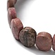 bracelet extensible en perles de rhodonite naturelle(G-E010-01-08)-3