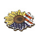Большие подвески из осины с принтом на тему американского флага(WOOD-G014-16)-4