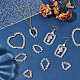 10Pcs 5 Styles Transparent Glass & Brass Pendants(PALLOY-AB00162)-4
