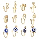 12Pcs 12 Style Evil Eye & Wire Wrap Brass Nose Rings(KK-SZ0004-82)-1