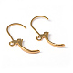 Golden Plated Brass Leverback Earring Findings(X-EC223-G)-2