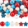 14mm Mixed Color Mixed Shapes Wood Beads(WOOD-SC0001-42)