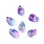 Glass Beads, Teardrop, Dark Violet, 6x4x4mm, Hole: 1mm(X-GLAA-D303-02C)
